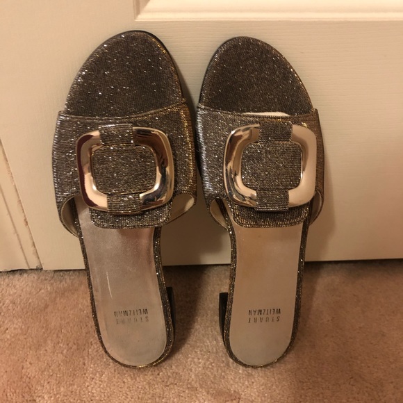 Stuart Weitzman sparkly sandals with heels - Picture 2 of 4